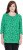 Ulla Popken Graphic Flower A-Line 3/4 Sleeve Tee Moss Green - T-Shirts - 