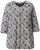 Ulla Popken Graphic Flower A-Line 3/4 Sleeve Tee Soft Light Blue - T-Shirts - T-Shirts für Damen