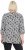Ulla Popken Graphic Flower A-Line 3/4 Sleeve Tee Soft Light Blue - T-Shirts - T-Shirts für Damen