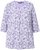 Ulla Popken Graphic Flower A-Line 3/4 Sleeve Tee Lavender - T-Shirts - T-Shirts für Damen