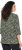 Ulla Popken Pleated Floral Print 3/4 Sleeve Tee Pond Green - Bedruckte T-shirts für herren - Bedruckte Damen-T-Shirts
