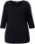 Ulla Popken Flower Epaulet 3/4 Sleeve Top Black - Bedruckte T-shirts für herren - 