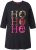 Ulla Popken Ho Ho Ho 3/4 Sleeve Graphic Tunic Tee Black - T-Shirts - T-Shirts für Damen