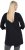 Ulla Popken Ho Ho Ho 3/4 Sleeve Graphic Tunic Tee Black - T-Shirts - T-Shirts für Damen