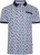 Kam Jeans 5526 AOP Diamond Jersey Polo with Contracts Collar/Cuffs Navy - Polo-shirts für herren - Polo-Shirts für Herren in großen Größen