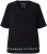 Ulla Popken Classic Fit Half-Sleeve Crew Neck T-shirt With Hem Inscription Black - Bedruckte T-shirts für herren - 