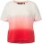 Ulla Popken Dip Dyed Short Sleeve Logo Tee Off-White - Bedruckte T-shirts für herren - 