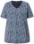 Ulla Popken So Many Dots Tee Navy Blue - Bedruckte T-shirts für herren - 