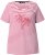 Ulla Popken Palm Tree Embroidered Tee Dark Raspberry - Bedruckte T-shirts für herren - 