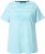 Ulla Popken Palm Tree Embroidered Tee Deep Aqua - Bedruckte T-shirts für herren - 
