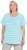 Ulla Popken Palm Tree Embroidered Tee Deep Aqua - Bedruckte T-shirts für herren - 