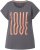 Ulla Popken LOVE Short Sleeve Graphic Tee Graphite Grey - Bedruckte T-shirts für herren - 