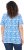 Ulla Popken Coral Reef Printed Short Sleeve V-Neck Tee Teal Blue - Bedruckte T-shirts für herren - 