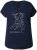 Ulla Popken Metallic Animal Cap Sleeve Graphic Tee Navy - Bedruckte T-shirts für herren - 