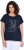 Ulla Popken Metallic Animal Cap Sleeve Graphic Tee Navy - Bedruckte T-shirts für herren - 