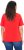 Ulla Popken TRUE Lettering Short Sleeve Tee Neon Red - Bedruckte T-shirts für herren - 