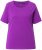 Ulla Popken TRUE Lettering Short Sleeve Tee Purple - Bedruckte T-shirts für herren - Bedruckte Damen-T-Shirts