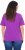 Ulla Popken TRUE Lettering Short Sleeve Tee Purple - Bedruckte T-shirts für herren - Bedruckte Damen-T-Shirts