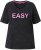 Ulla Popken Easy Short Sleeve Acid Wash Graphic Tee Black - Bedruckte T-shirts für herren - 