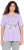 Ulla Popken Metallic Feather Short Sleeve Graphic Tee Lavender - Bedruckte T-shirts für herren - 