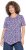 Ulla Popken Floral Pointed Hem Short Sleeve Tee Purple - Bedruckte T-shirts für herren - Bedruckte Damen-T-Shirts