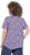 Ulla Popken Floral Pointed Hem Short Sleeve Tee Purple - Bedruckte T-shirts für herren - Bedruckte Damen-T-Shirts