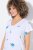 Ulla Popken Cross Stitch Short Sleeve Tee Snow White - Bedruckte T-shirts für herren - Bedruckte Damen-T-Shirts