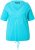Ulla Popken Ride The Wave Short Sleeve V-Neck Graphic Tee Deep Aqua - Bedruckte T-shirts für herren - 