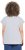 Ulla Popken Long Beach Lettering Cap Sleeve Tee Light Grey Melange - Bedruckte T-shirts für herren - 