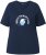 Ulla Popken Shell Picker Club Short Sleeve Graphic Tee Navy - Bedruckte T-shirts für herren - Bedruckte Damen-T-Shirts