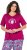 Ulla Popken Shell Picker Club Short Sleeve Graphic Tee Magnolia Red - Bedruckte T-shirts für herren - 