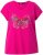 Ulla Popken Free Spirit Butterfly Cap Sleeve Graphic Tee Magenta Pink - Bedruckte T-shirts für herren - 