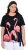 Ulla Popken Flamingo Short Sleeve Graphic Tee Black - Bedruckte T-shirts für herren - Bedruckte Damen-T-Shirts