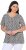 Ulla Popken Cactus Print Short Sleeve V-Neck Tee Graphite Grey - Bedruckte T-shirts für herren - 