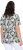 Ulla Popken Feather Print Short Sleeve V-Neck Tee Olive Grey - Bedruckte T-shirts für herren - 