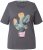 Ulla Popken Cactus Short Sleeve Graphic Tee Graphite Grey - Bedruckte T-shirts für herren - Bedruckte Damen-T-Shirts