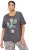 Ulla Popken Cactus Short Sleeve Graphic Tee Graphite Grey - Bedruckte T-shirts für herren - Bedruckte Damen-T-Shirts
