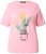Ulla Popken Cactus Short Sleeve Graphic Tee Pink - Bedruckte T-shirts für herren - 