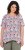 Ulla Popken Half-sleeve A-line V-neck Pointed Hem Animal Pattern T-shirt Snow White - Bedruckte T-shirts für herren - Bedruckte Damen-T-Shirts