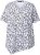 Ulla Popken Bow Print Short Sleeve Pointed Hem Tee Snow White - Bedruckte T-shirts für herren - 