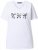 Ulla Popken Bow Short Sleeve Graphic Tee Snow White - Bedruckte T-shirts für herren - 