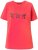 Ulla Popken Bow Short Sleeve Graphic Tee Light Red - Bedruckte T-shirts für herren - 