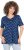 Ulla Popken Tile Print Short Sleeve Pleated Tee Dark Blue - Bedruckte T-shirts für herren - Bedruckte Damen-T-Shirts