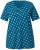 Ulla Popken Tile Print Short Sleeve Pleated Tee Teal - Bedruckte T-shirts für herren - Bedruckte Damen-T-Shirts