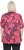 Ulla Popken Quick Drying Flower Print Short Sleeve Tee Dark Cherry - Bedruckte T-shirts für herren - 