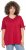 Ulla Popken Bow Print Split Sleeve Tee Ruby Red - Bedruckte T-shirts für herren - 