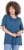 Ulla Popken Bow Print Split Sleeve Tee Indigo Denim - Bedruckte T-shirts für herren - 