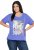 Ulla Popken Lady Of The Moon Short Sleeve Graphic Tee Lavender - Bedruckte T-shirts für herren - 