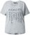 Ulla Popken WONDER Short Sleeve Graphic Tee Light Grey Melange - Bedruckte T-shirts für herren - Bedruckte Damen-T-Shirts
