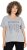 Ulla Popken WONDER Short Sleeve Graphic Tee Light Grey Melange - Bedruckte T-shirts für herren - Bedruckte Damen-T-Shirts